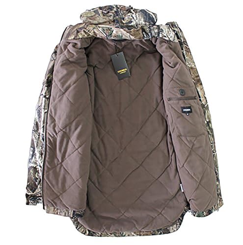 Krumba Mens Camo Hunting Jacket: Winter Insulated Warmer Tactical Windproof Softshell Camping Coat