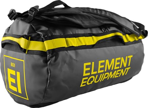 Element Equipment Trailhead Duffel Bag Shoulder Straps Waterproof Black/Yellow Medium
