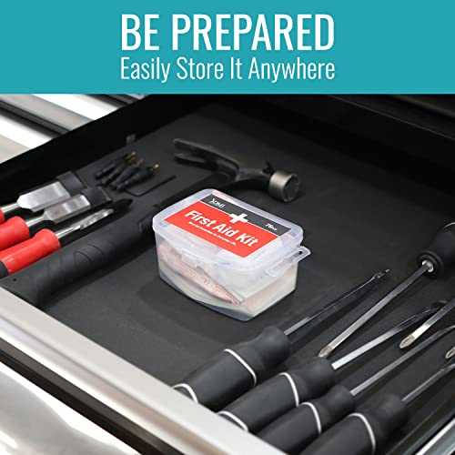 DMI 76-Piece First-Aid Kit, Portable All-Purpose Use for Minor Cuts and Scrapes, Durable Water-Resistant Case, Convenient ...
