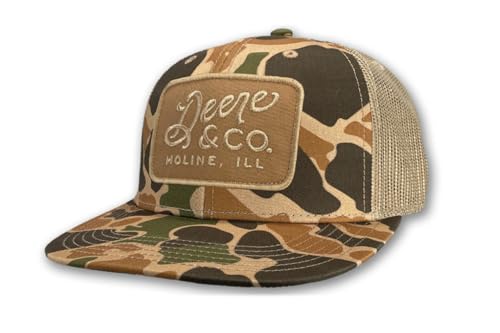 John Deere Men's Camo Deere Script Patch Hat/Cap