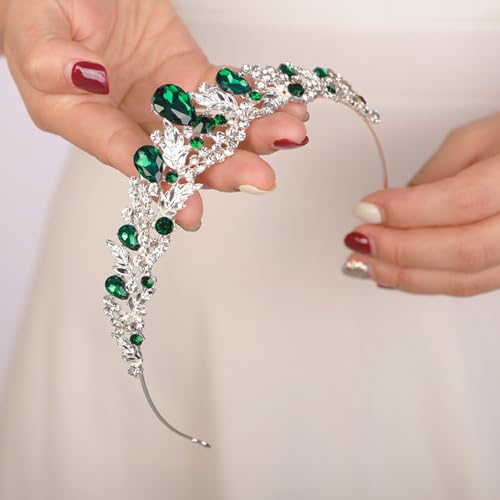 JWICOS Wedding Tiara for Women and Brides Princess Crowns and Tiaras for Bride Rhinestone Birthday Crown Headband Crystal ...