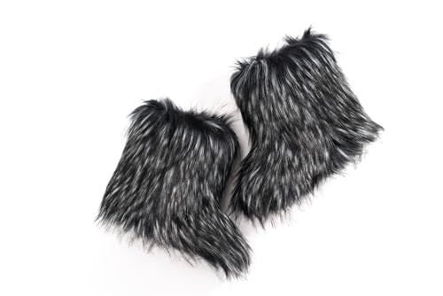 IXU Women's Faux Fur Boot Furry Fluffy Round Toe Suede Snow Winter Women Boots Comfy Plush Warm Short Outdoor Indoor Flat ...