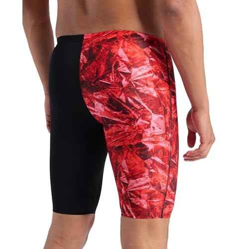 Arena Mens Arena Performance Men's Crackle Swim Jammer Athletic Swimwear Professional Swimsuit