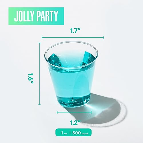 1 OZ 500 Pack Plastic Shot Glasses, Disposable Cups, 1 Ounce Tasting Cups Party Cups Perfect for Whiskey, Wine Tasting, Fo...