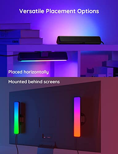 Govee Smart LED Light Bars, Work with Alexa and Google Assistant, RGBICWW WiFi TV Backlights with Scene and Music Modes fo...