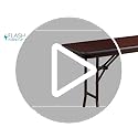 Flash Furniture Frankie 6' Mahogany Melamine Laminate Folding Training and Event Table, Rectangular Folding Training Tabl...