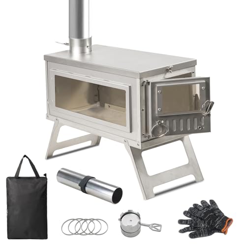 Yesinaly Ultralight Camping Stove Portable Wood Burning Stove for Tent, Camping, Outdoor Cooking, Hunting, Ice Fishing, 1...