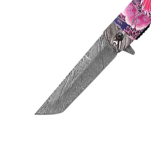 Snake Eye Tactical Every Day Carry Outdoor Survival Pocket Knife (Purple)