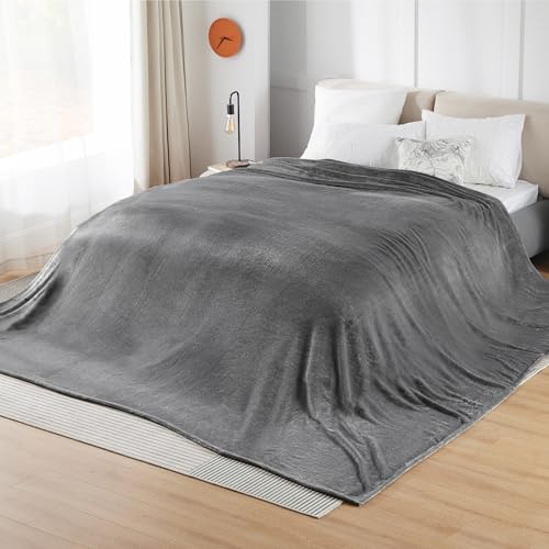 Bedsure GentleSoft Oversized King Big Blanket 120"x120" - Extra Large Soft Fleece Blankets for Bed, Sofa, Couch, Travel, C...