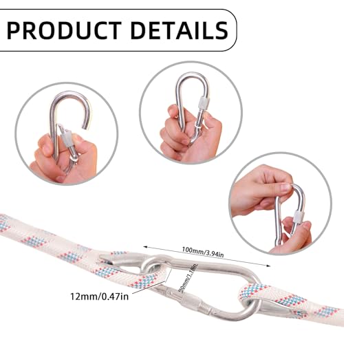 DELLNA 8mm Static Climbing Rope - Heavy Duty Climbing Rope for Rock Climbing, Tree Climbing Gear, Arborist Rope, and Campi...