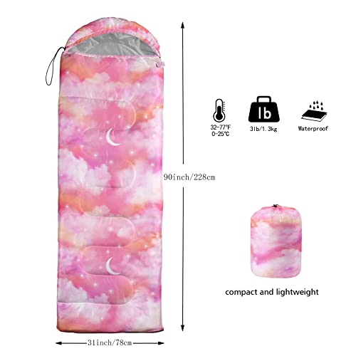QOOMO Camping Sleeping Bags,3 Season Warm & Cool Weather,Lightweight,Waterproof Sleeping Bags for Adults & Kids,Traveling,...