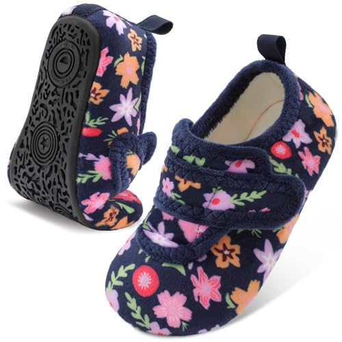 LeIsfIt Toddler Slippers Boys Girls House Shoes Soft Warm Kids House Slippers Slip on Cozy Bedroom Sock Shoes Non-slip Ind...