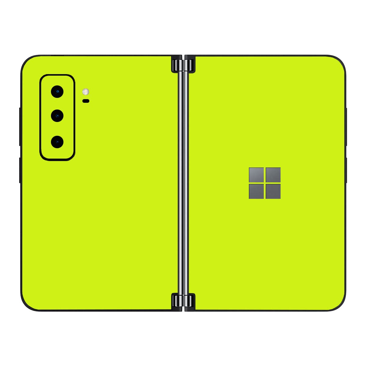 SopiGuard Sticker Skin for 2021 Microsoft Surface Duo 2 2nd Gen Edge-to-Edge Front and Rear Panels Vinyl Decal (Neon Yellow)