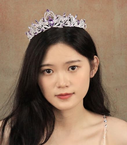 Rannyrena Silver Crystal Tiaras and Crowns for Women Sparkling Rhinestone Queen Crowns Princess Birthday Wedding Bridal Ha...