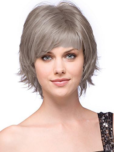 Noriko Sky Synthetic Wig by Rene of Paris and Wig Lift Comb - Silver Stone - Bundle 2 Items