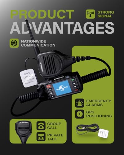 2-Pack Push-to-Talk Over Cellular (PoC) Mobile Radios with GPS SOS - 4G LTE Nationwide PTT Unlimited Range License-Free fo...
