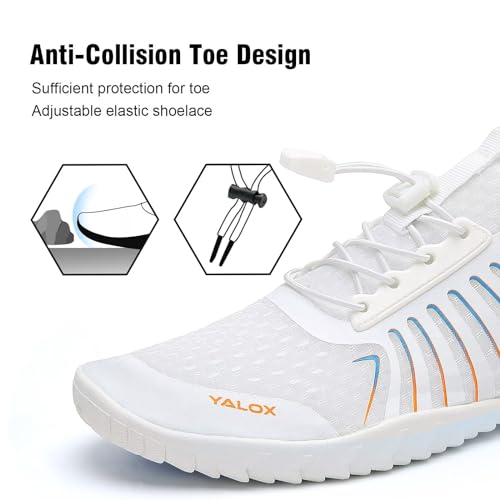 YALOX Water Shoes Men's Women's Swim Shoes Outdoor Beach Barefoot Quick-Dry Aqua Pool Socks Swimming Yoga Surfing Exercise