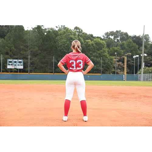 Mizuno Women's Belted Stretch Fastpitch Softball Pant, White, Medium