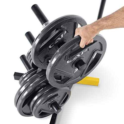 CAP Barbell Olympic Plate Tree Storage Rack, Multiple Colors