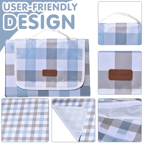 ALLBFENG 80"x60" Waterproof Sandproof Picnic Mat - Portable Foldable Outdoor Blanket for Beach, Park, Travel & Indoor Use...