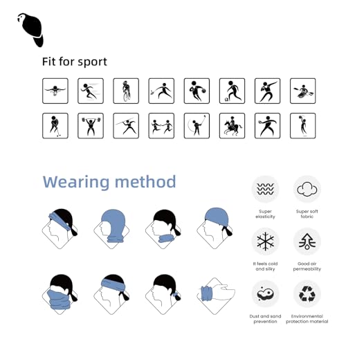 Skull Print Neck Gaiter Face Mask - Breathable Lightweight Headwear for Cycling and Outdoor Activities