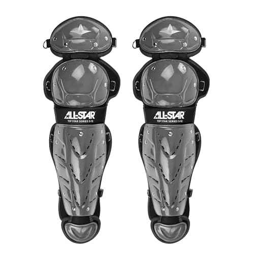 All-Star Top Star Series Leg Guards - Graphite, 12.5", Ages 7-9 - Baseball Accessories, Baseball Equipment Kit