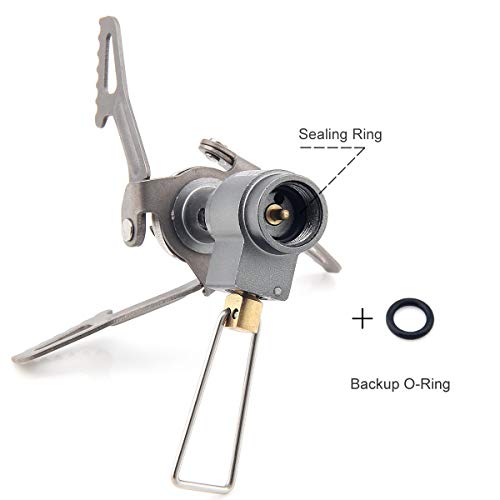 BRS 3000T Backpacking Stove Camping Stove Pocket Stove Portable Propane Stove Ultralight Mini Stove with 1 Extra Backup O-...