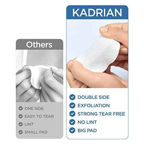 Exfoliating Cotton Rounds for face - Double-Sided - Korean Toner Pads - Round Cotton Pad for Face - Lint Free Makeup Remover - Skin Care Cleansing