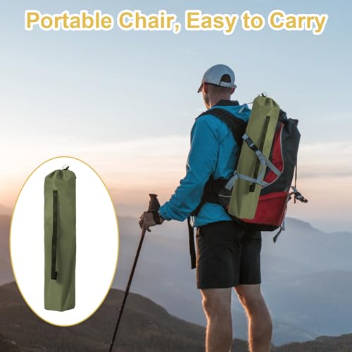 VOYSIGN Folding Camping Chair with Cup Holder & Storage Bag, 225lbs Capacity, Large Anti-Sink Feet, Breathable PE Coated F...