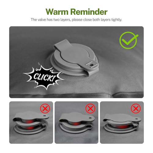 OGERY Sleeping Pad for Camping, 6" Extra-Thick Reinforced Camping Sleeping Pad with Pillows & Built-in Foot Pump, Ultralig...