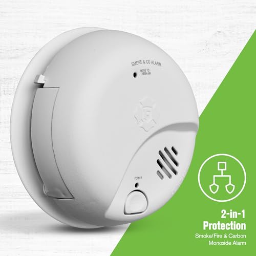 First Alert BRK SMCO100 Battery-Operated Combination Smoke & Carbon Monoxide Alarm, 1-Pack