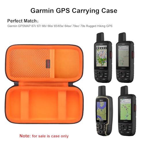 Elonbo Carrying Case for Garmin GPSMAP 67i/ 67/ 66i/ 66s/ 65s/ 64sx/ 79s Rugged Hiking GPS Premium Handheld inReach Satell...