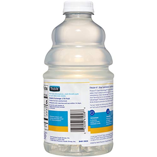 Thick-It Clear Advantage Moderately Thick Water, Honey Consistency, Ready-to-Drink, Digestible Swallowing Aid, Hydration o...