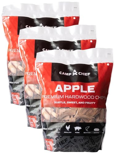 Camp Chef Premium Hardwood Chips - Wood Chips for Smoking & Outdoor Grilling - Compatible with Pellet Grills, Smokers & Ba...