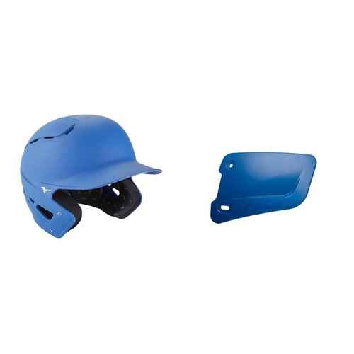 Bundle of Mizuno B6 Youth Baseball Batting Helmet, Royal, Youth One Size + Mizuno Batters Face Protector, Royal, Left Hand Batter