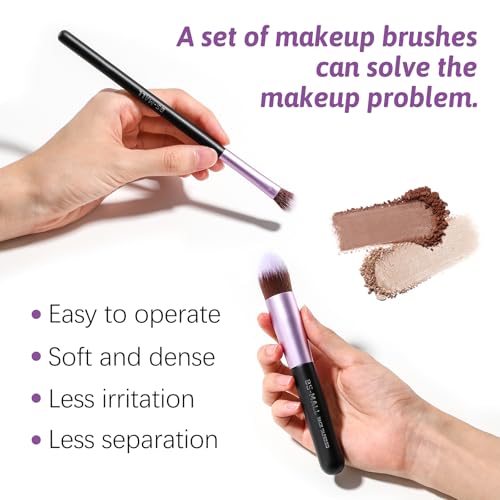 BS-MALL Makeup Brushes Premium Synthetic Foundation Powder Concealers Eye Shadows 14 Pcs Purple for Makeup Beginner or Pro...