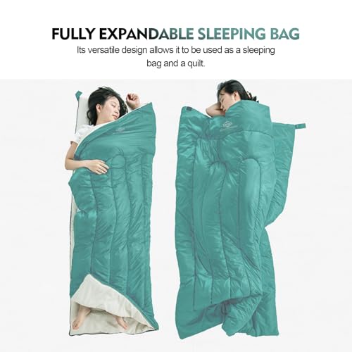 Blackpongo Ultralight Sleeping Bag - Envelope Lightweight Portable, Waterproof, Comfort with Compression Sack - Great for ...