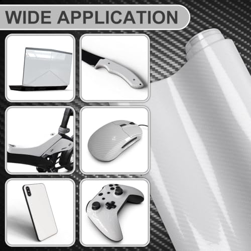 Lypumso 6D Carbon Fiber Vinyl Wrap Roll, Glossy Car Wrap Film Featuring Bubble Free Air Release Technology, Car Moto DIY I...
