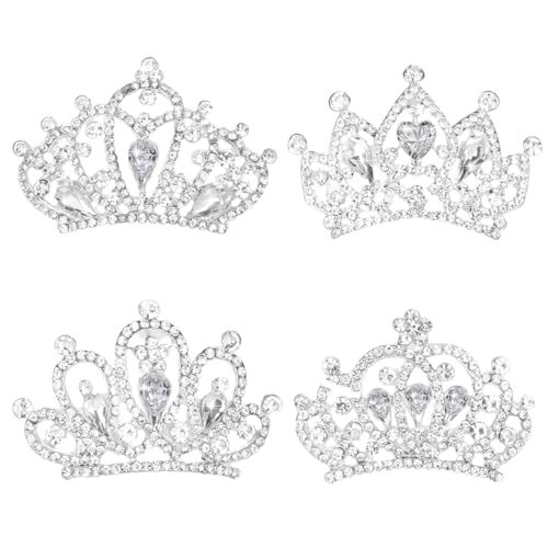 Mini Tiaras Crown with Hair Comb Mini Tiara Bulk Crown Princess Crystal Shiny Tiaras Headbands for Women Hair Accessories ...