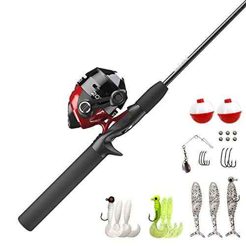 Zebco Zebco 202 Spincast Reel and Fishing Rod Combo, Pre-Spooled with 10-Pound Cajun Line, Includes Tackle Kit
