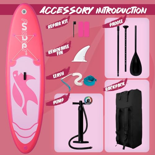 FunWater Inflatable Stand Up Paddle Board 10'6"/11"/11'6" Paddle Board for Adults & Youth, Paddleboards Inflatable with Pr...