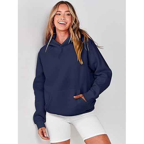 ANRABESS Women Hoodies Oversized Fleece Long Sleeve Comfy Casual Basic Pullover Sweatshirts 2025 Fall Outfits Y2K Clothes