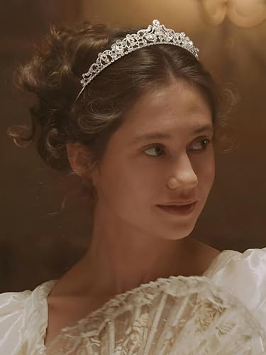 SWEETV Wedding Tiaras and Crowns, Rhinestone Bridal Crown Princess Tiara Headpieces for Women and Flower Girls, Bridgerton...