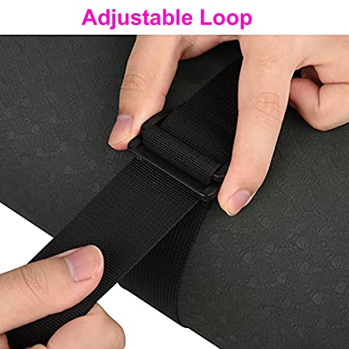 WISDING Yoga Mat Strap, Portable Yoga Mat Sling, Picnic Blanket Strap with Adjustable Shoulder Strap & Handle for Festival...