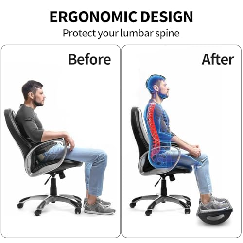 CasaZenith Foot Rest for Under Desk at Work - Ergonomic Foot Stools for Under Office Desk - Rocking Footrest with Roller M...