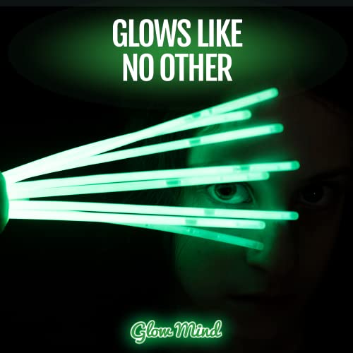 100 Ultra Bright Glow Sticks Bulk Party Pack - Halloween Glow in the Dark Party Supplies Pack - 8" Glowsticks Party Favors...