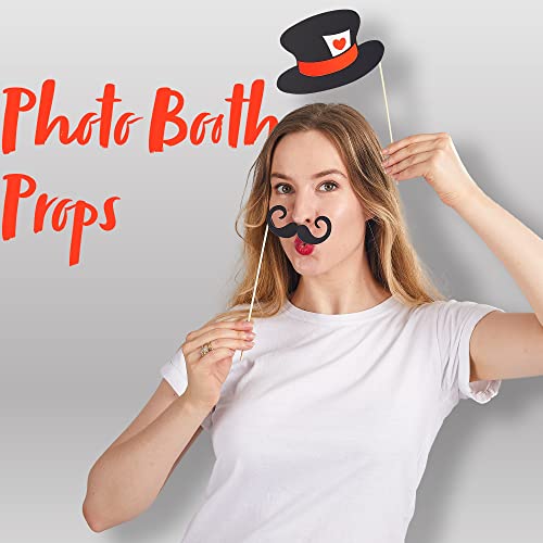 Joyin Toy Photo Booth Props 66 Pieces，Multicolor Kit for Graduation Wedding Party Supplies Favors，with Stick, Hats, Glasse...