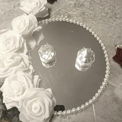 16Pack Round Mirror Plates for Centerpieces Tables, 6inch Mirror Trays Circle Mirror Plates for Tables Decoration, Circula...