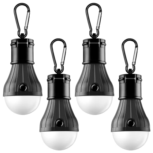 FLY2SKY Portable LED Tent Lamp Emergency Lights with Hook, Hurricane Bulb Lantern Equipment for Camping, Hiking, Backpacki...