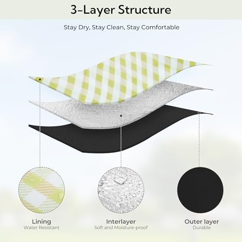 GRANNY SAYS 2-in-1 39¼”D Black Waterproof Picnic Blankets & Tote Bag, Medium Picnic Mat for Camping, Grass, and Park, Fold...